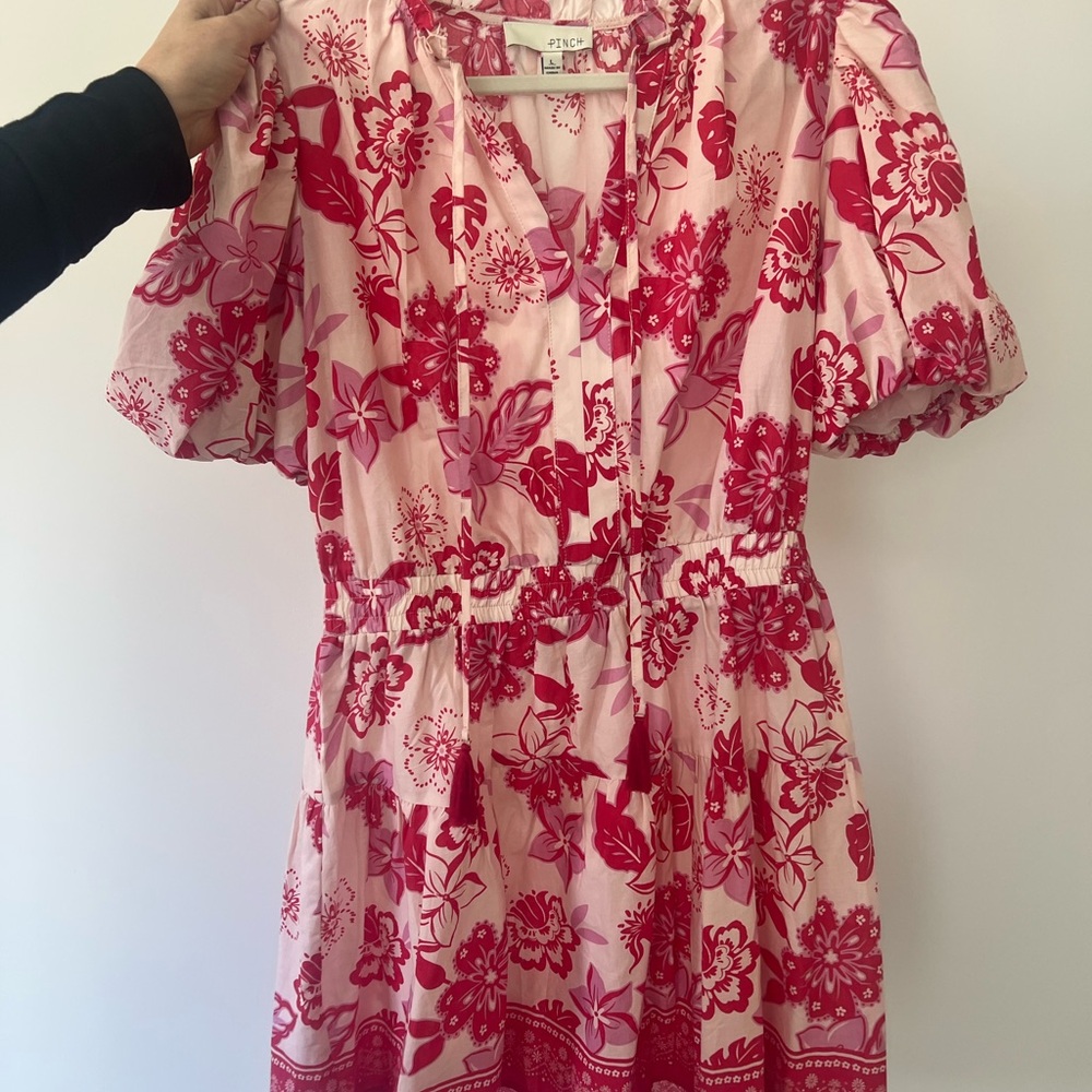 Pinch Pink and Red Floral Dress